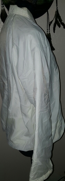 White Vintage Button Front Lined Jacket - Picture 2 of 6